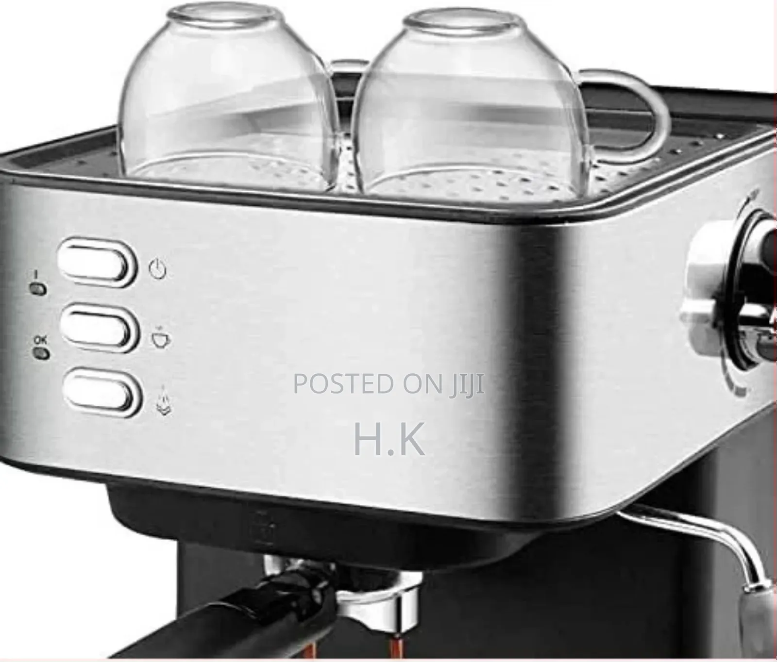 DSP 1.6 Litre Electric Espresso Coffee Maker Machine- Silver
