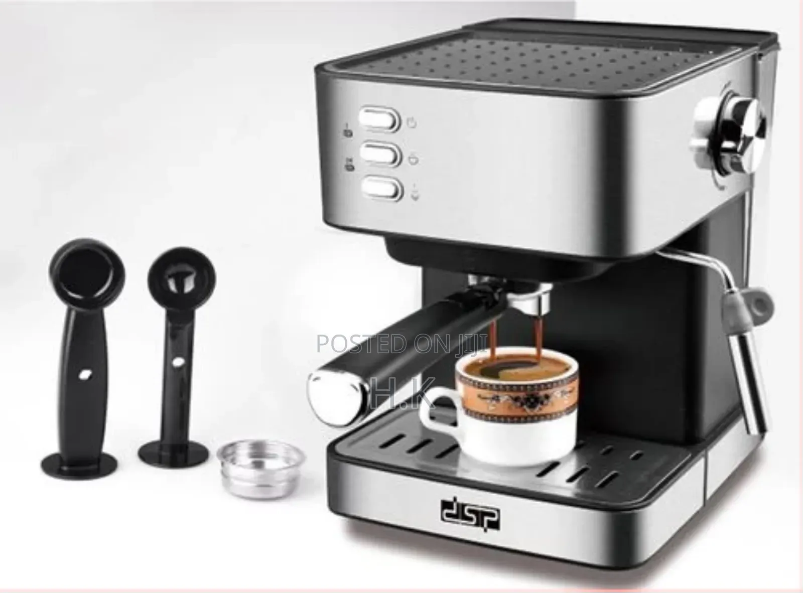 DSP 1.6 Litre Electric Espresso Coffee Maker Machine- Silver