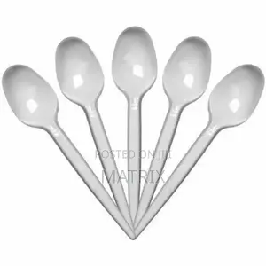 50pcs Disposable Plastic Spoons White a Pack