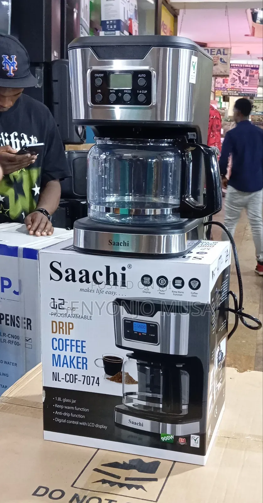 Saachi Drip Coffee Maker | 1.8l Programmable Coffee Machine