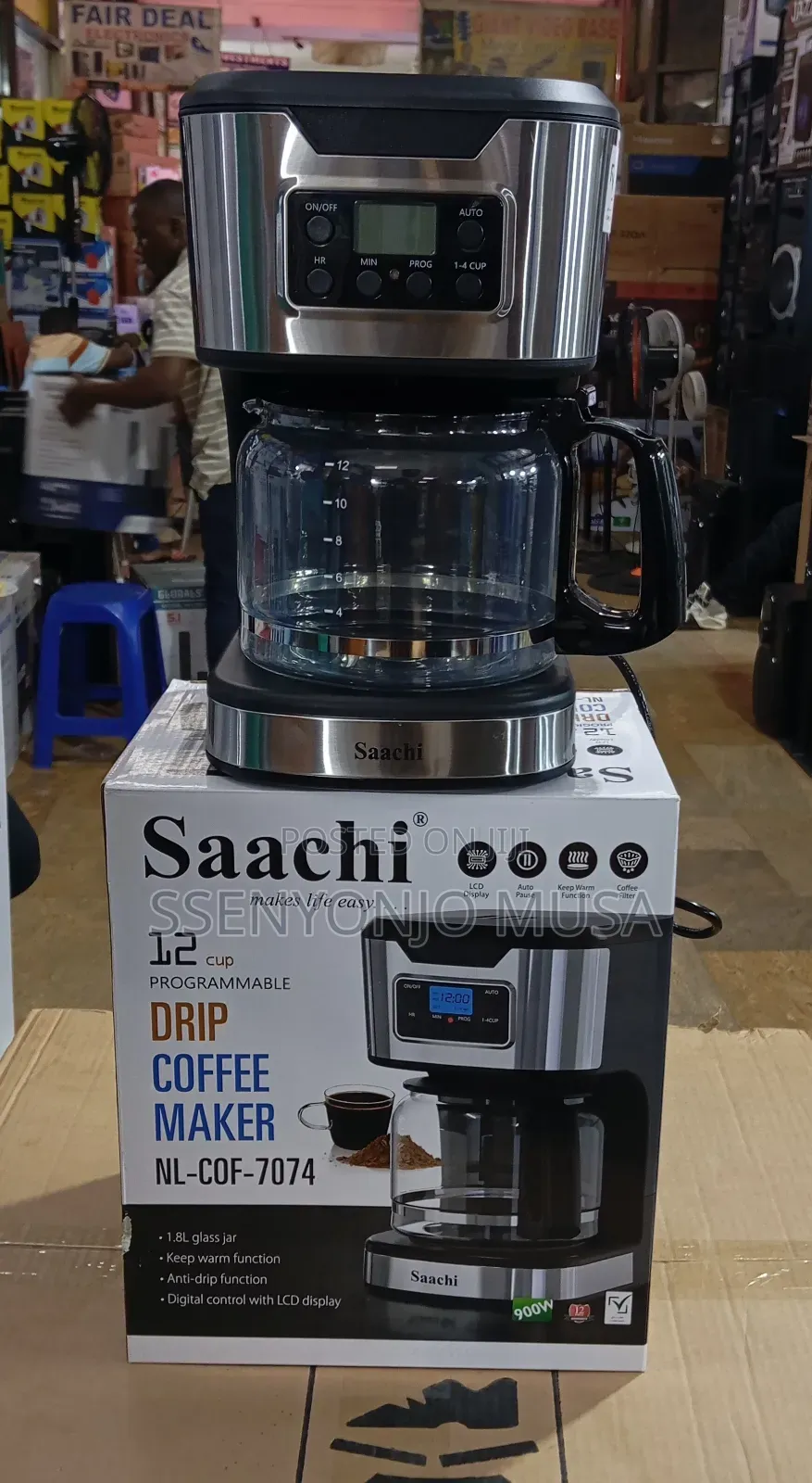 Saachi Drip Coffee Maker | 1.8l Programmable Coffee Machine