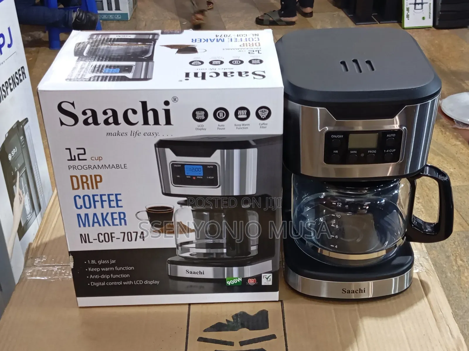 Saachi Drip Coffee Maker | 1.8l Programmable Coffee Machine