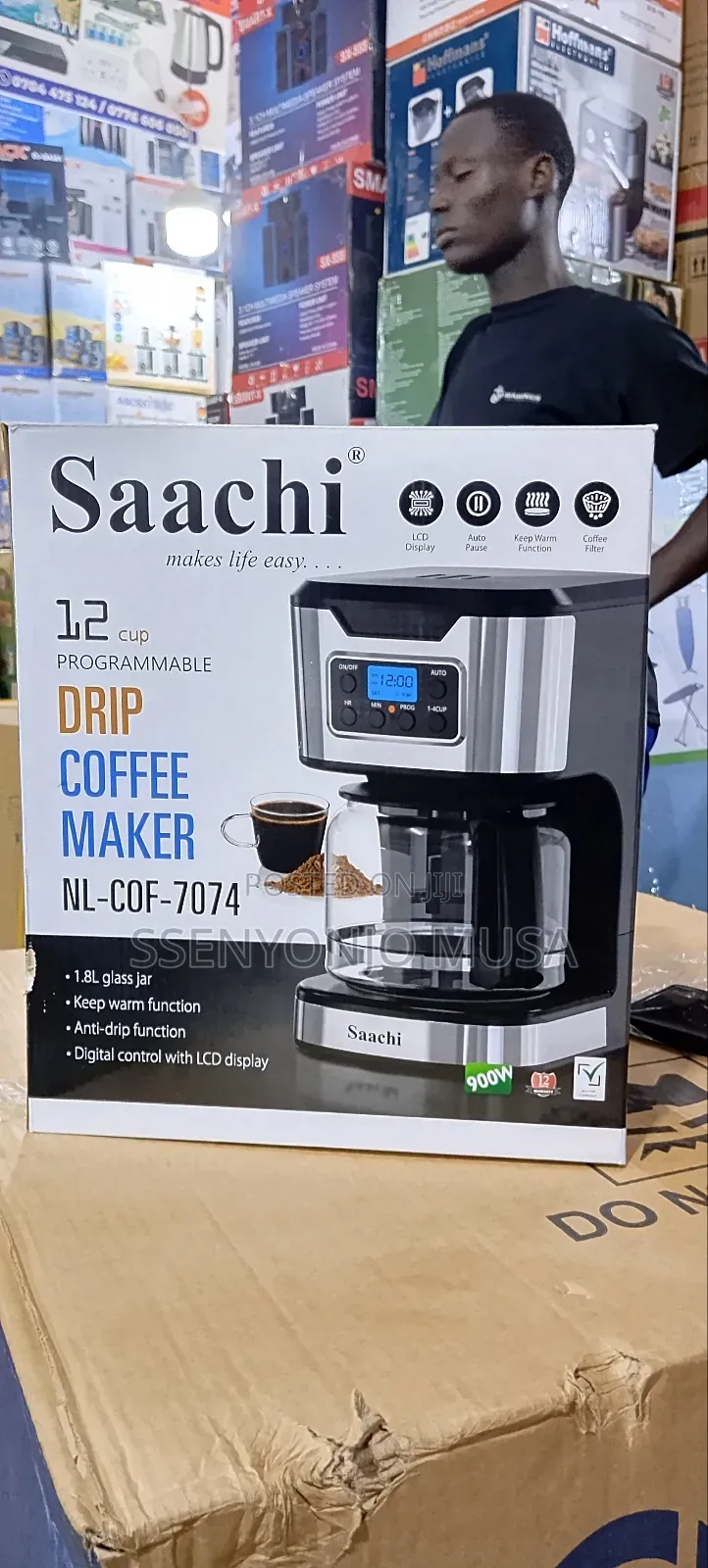Saachi Drip Coffee Maker | 1.8l Programmable Coffee Machine