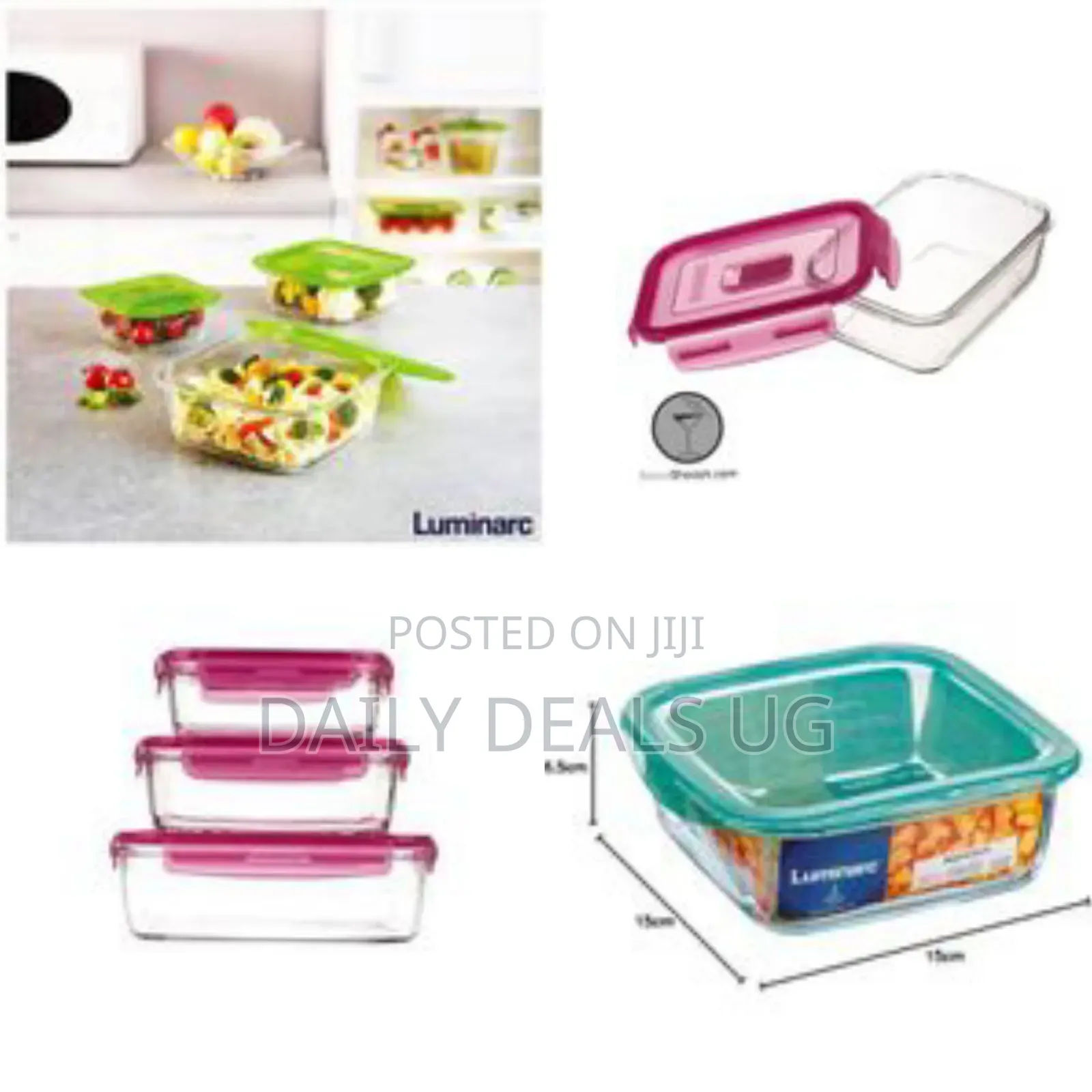 Luminarc Square Borosilicate Glass Food Storage Container