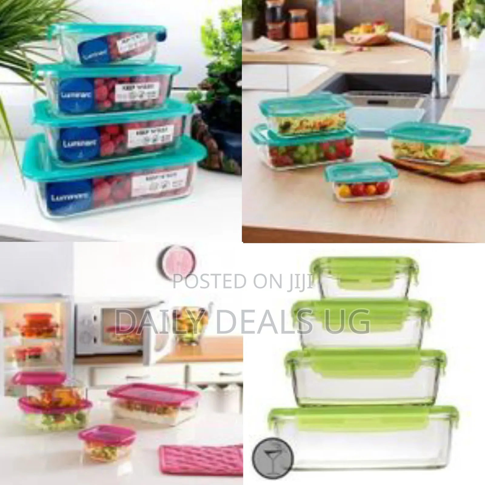 Luminarc Rectangle Borosilicate Glass Food Storage Containers