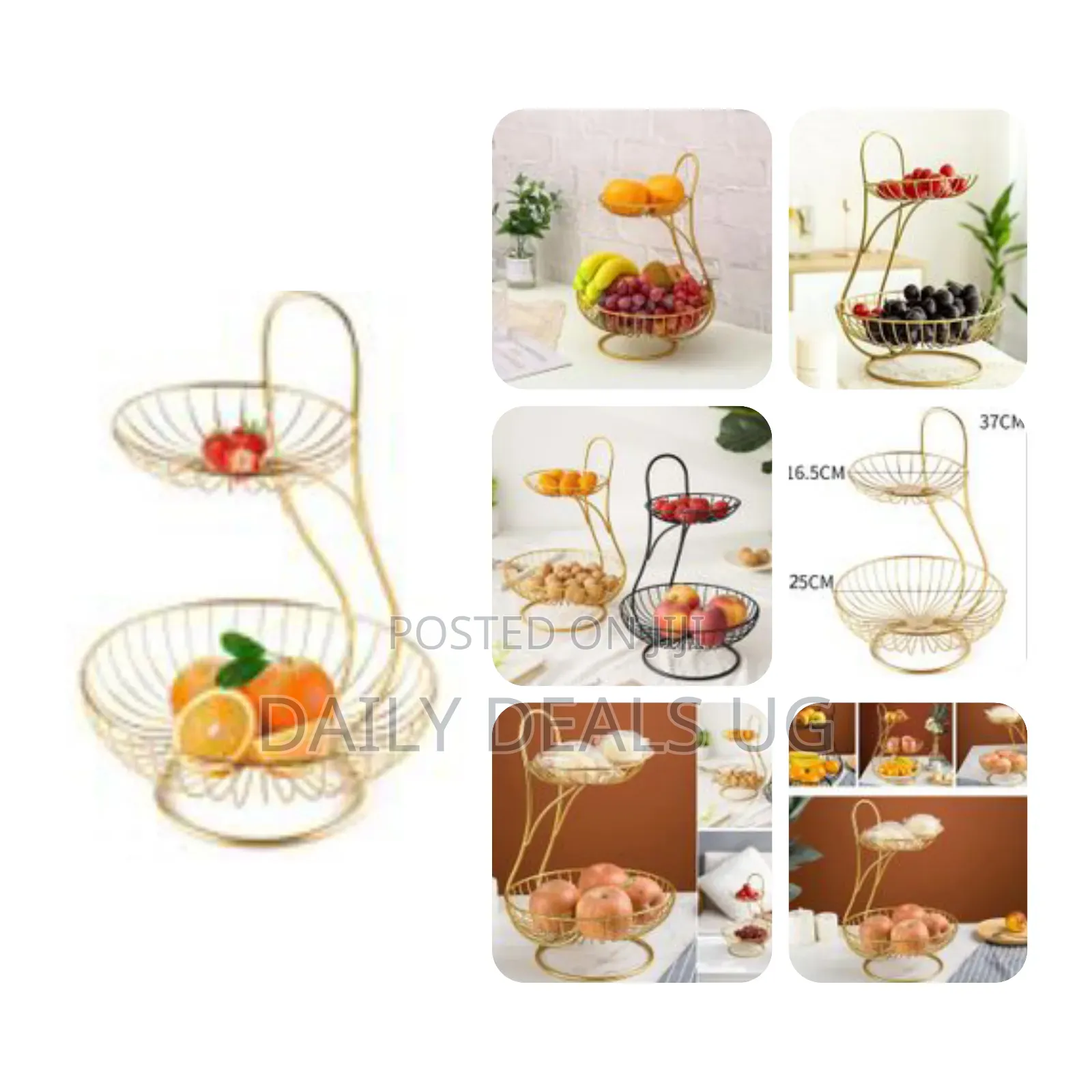 Crafts Stainless Steel 2 -Tier Countertop Fruit Vegetable Basket