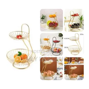 Crafts Stainless Steel 2 -Tier Countertop Fruit Vegetable Basket