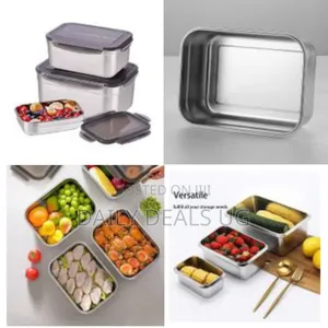 800/2000/7000ml 3pc Grade Stainless Steel Food Storage Container