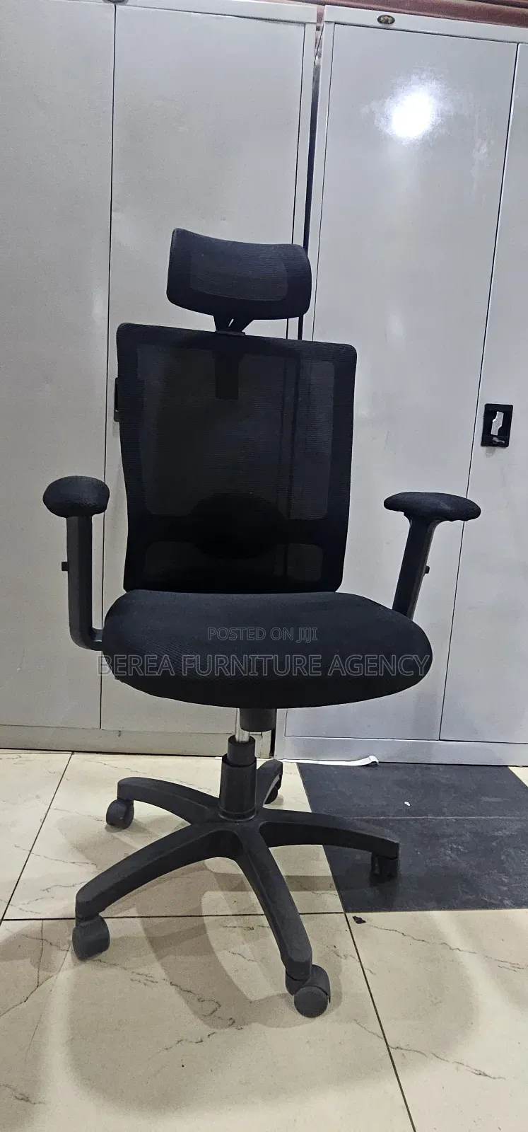 Black Mesh Recliner Chair With Head Support