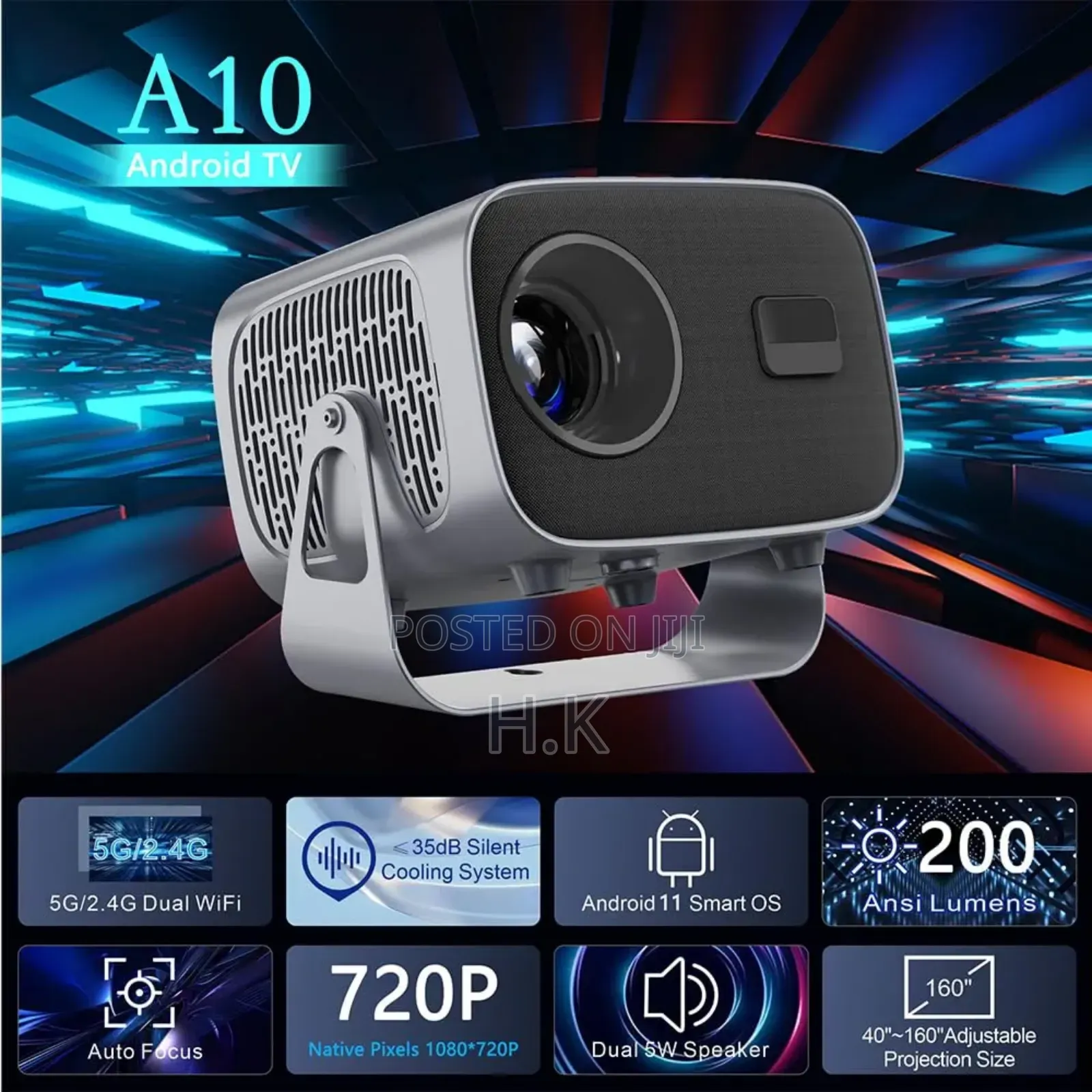 Portable Projector With Autofocus