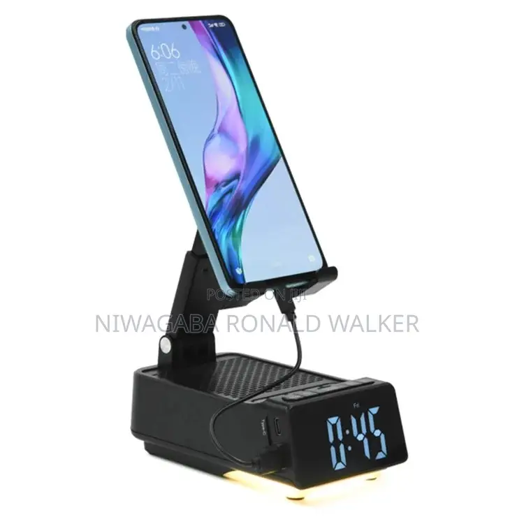 Phone Stand Speaker With a Digital Alarma Clock