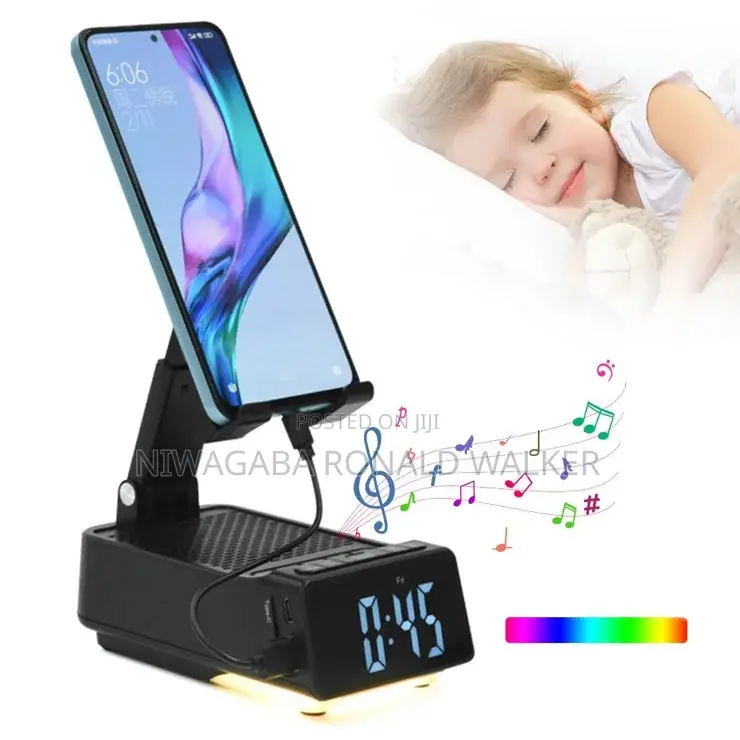 Phone Stand Speaker With a Digital Alarma Clock