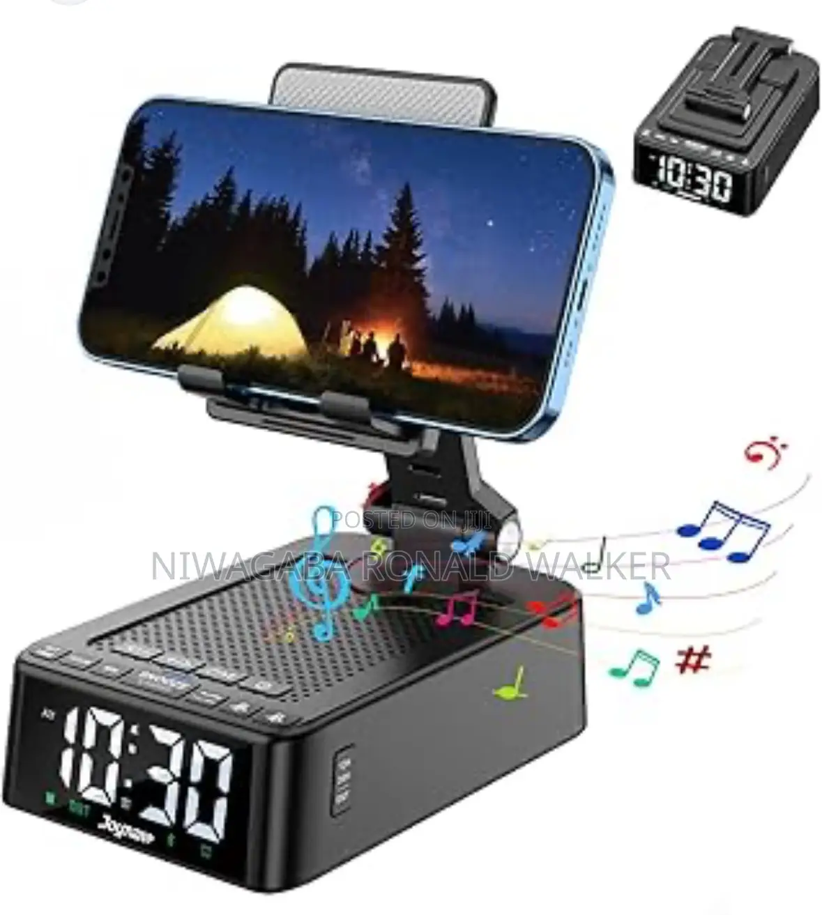 Phone Stand Speaker With a Digital Alarma Clock