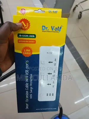 Dr. Volt 1.8meter Smart Extension Cable With Usb Ports