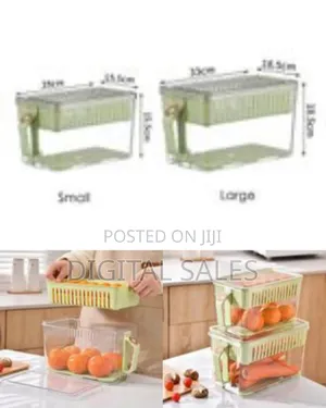 2 Pieces of Storage Bottles Plastic Kitchen Vegetable Fruit Storage