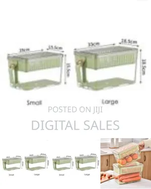 2 Pieces of Storage Bottles Plastic Kitchen Vegetable Fruit Storage