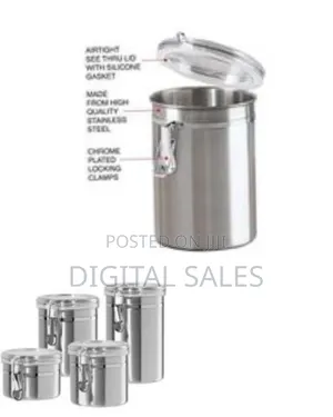 4 Piece Airtight Food Storage Container for Kitchen Counter Canister