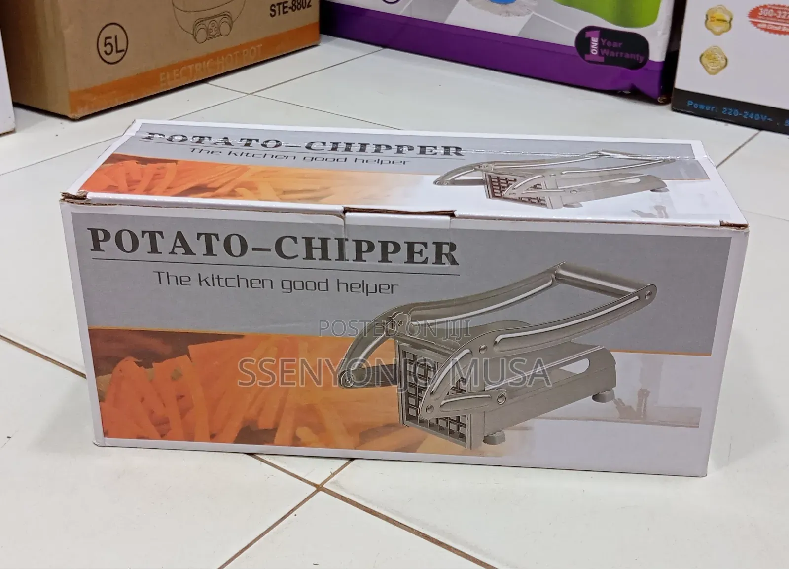 Stainless Steel Potato Chipper Cutter With 2 Blades | French Fries.