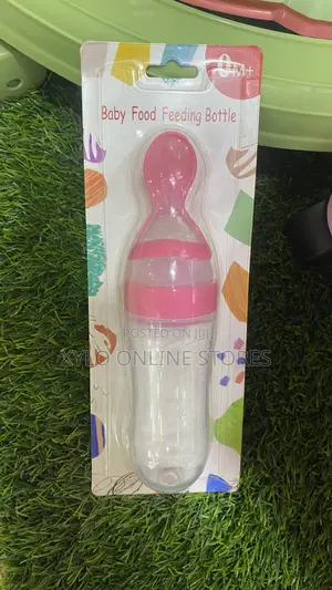 Silicone Baby Food Feeding Bottle/Squeezy Food Feeder Spoon