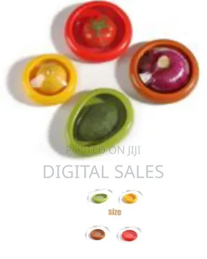 4pc Silicone Fruit and Vegetable Storage Containers Set for Fridge