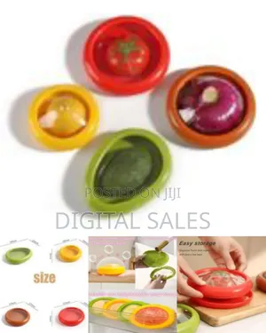 4pc Silicone Fruit and Vegetable Storage Containers Set for Fridge