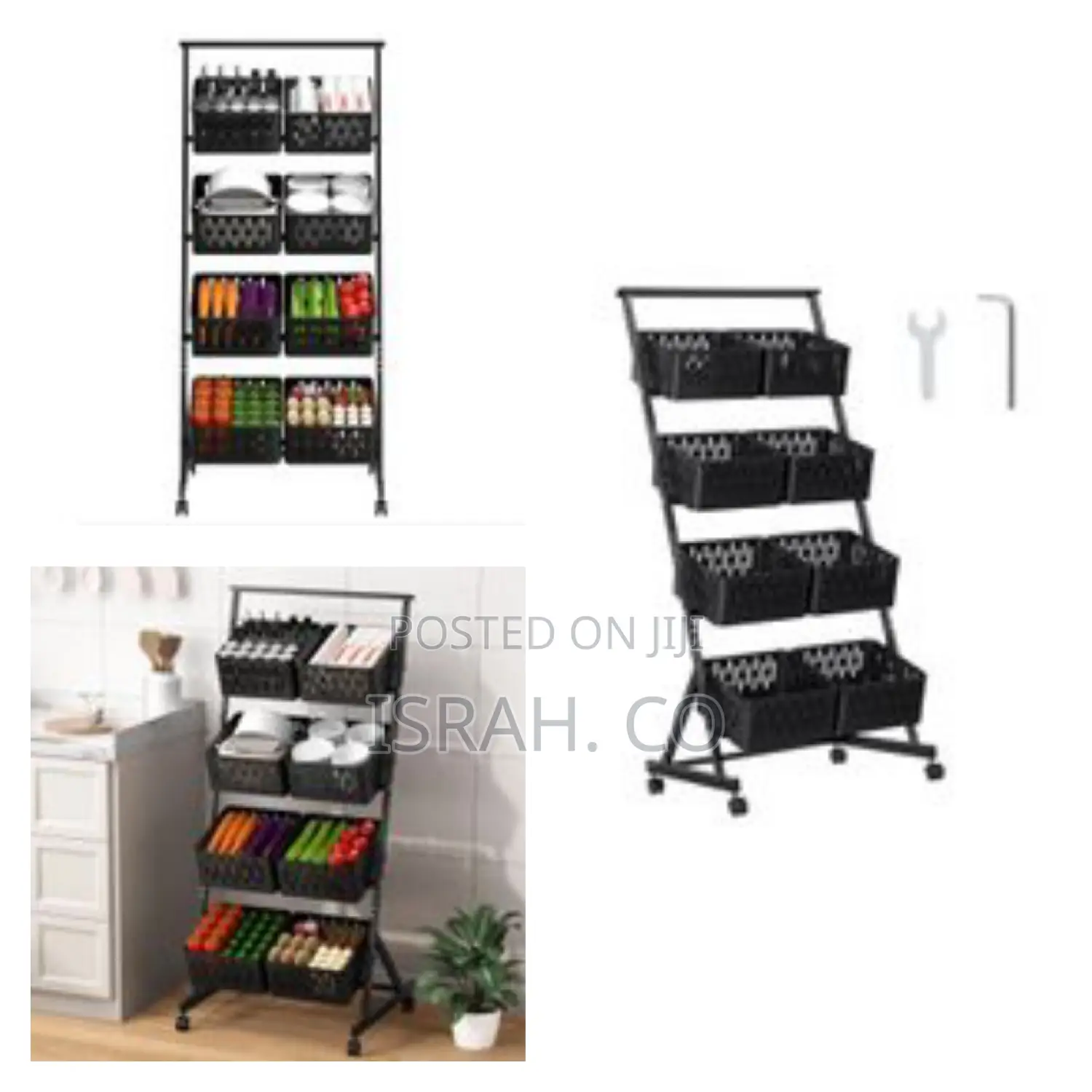 Stackable Mesh Storage Basket,Pantry Organizer Rack