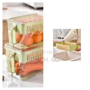 2 Pieces of Storage Bottles Plastic Kitchen Vegetable Box