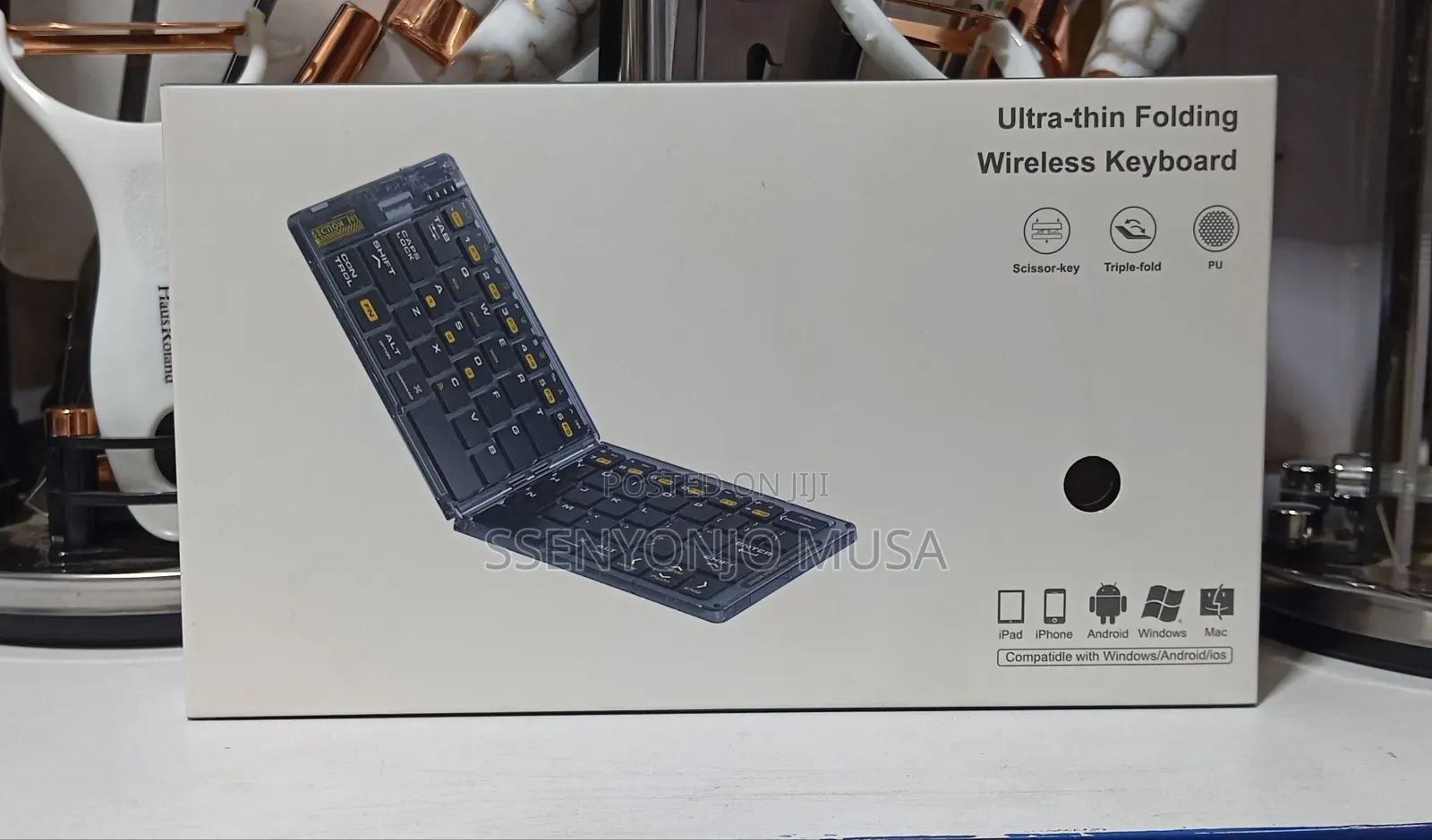 Foldable Wireless Keyboard Mouse Combo | Transparent Bt Typepad