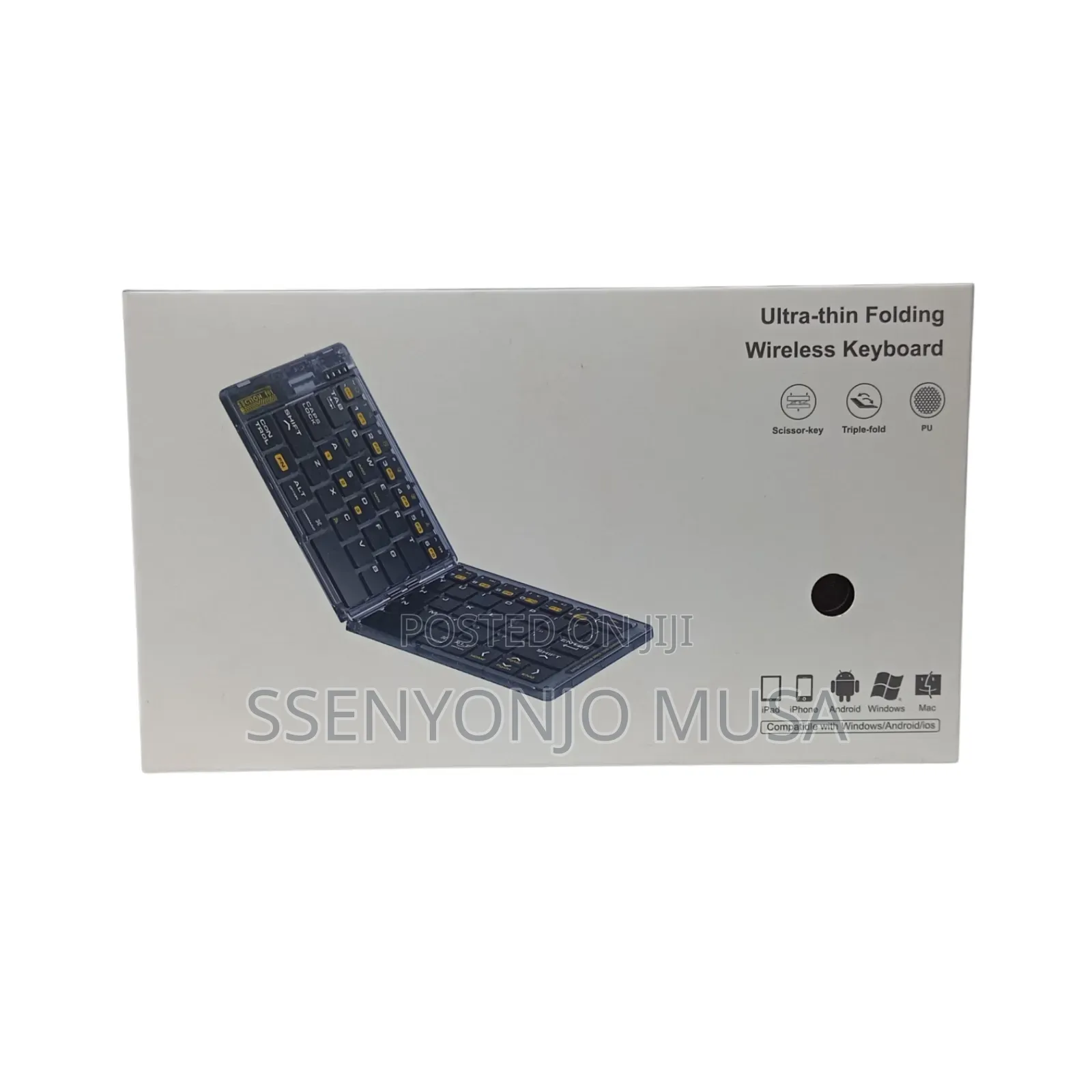 Foldable Wireless Keyboard Mouse Combo | Transparent Bt Typepad