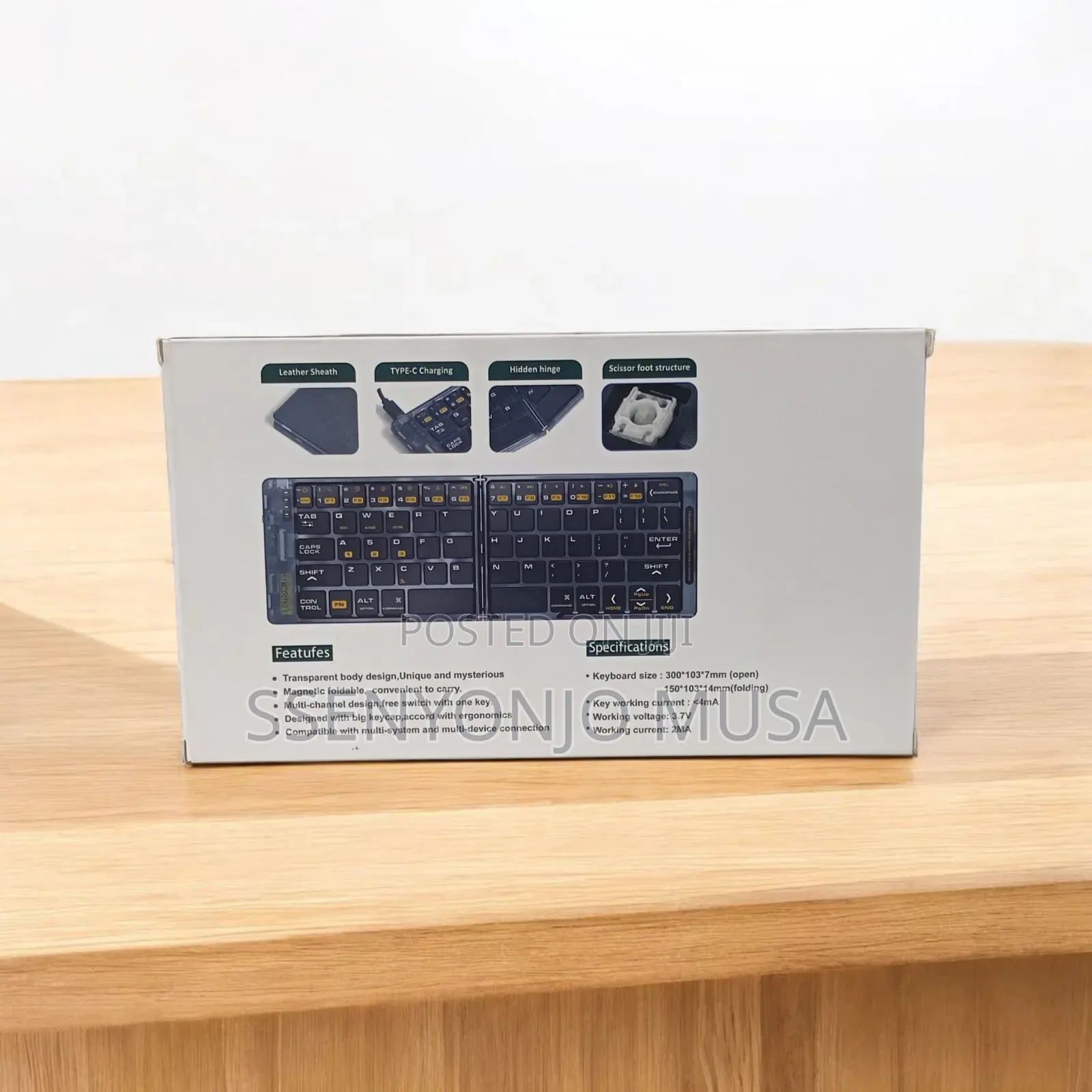 Foldable Wireless Keyboard Mouse Combo | Transparent Bt Typepad