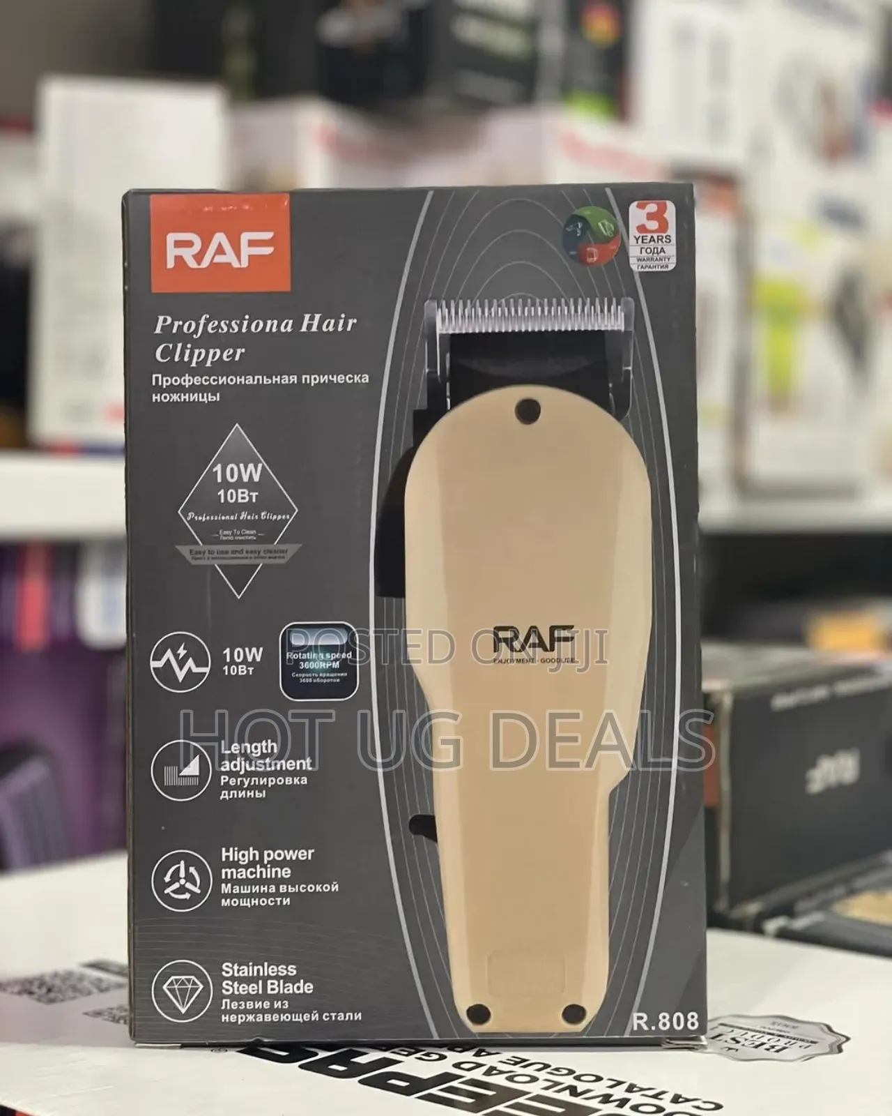 Raf Professional Cordless Hair Trimmer / Clipper Set - Multicolor