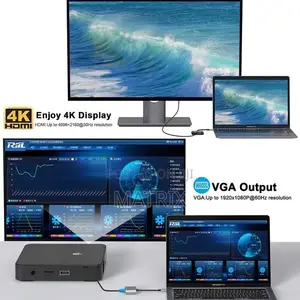 Multifunctional Type C to Hdmi + Vga Adapter