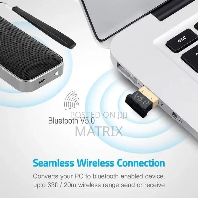Bluetooth Adapter With V5.0, 2 Channels, 3mbps Transmission Rate,
