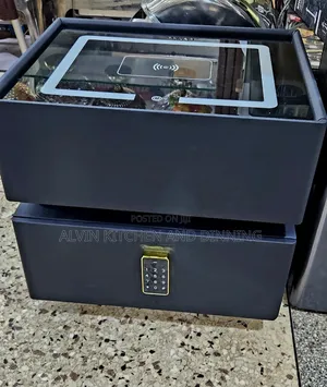 Smart Bedside Table With Safe, Wireless Charger Speakers