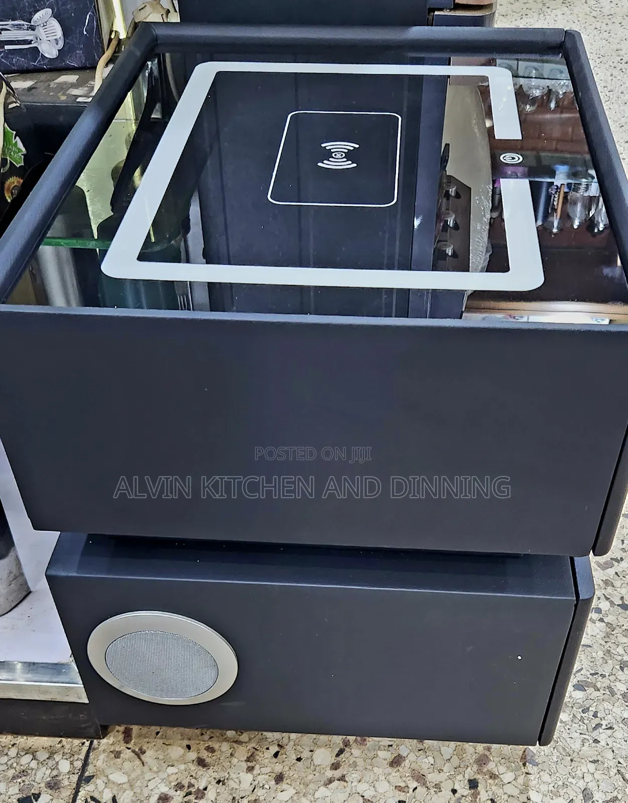 Smart Bedside Table With Safe, Wireless Charger Speakers