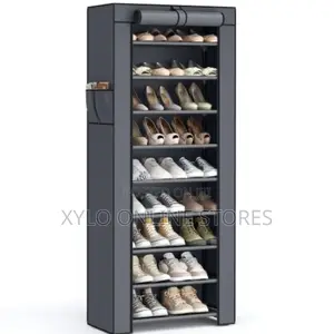10 Tier Portable Shoe Rack With Cover