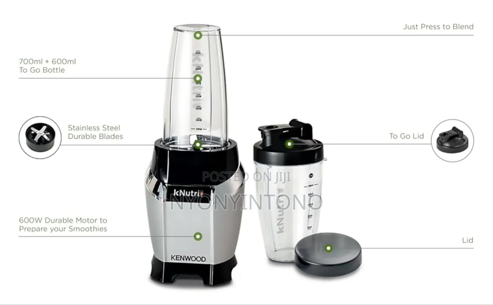 Kenwood 600w 10pcs Nutri Blender Bsp70