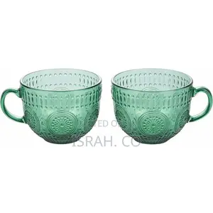 Heat Resistant Glass Cups Coffee Tea Mugs Gift Set -
