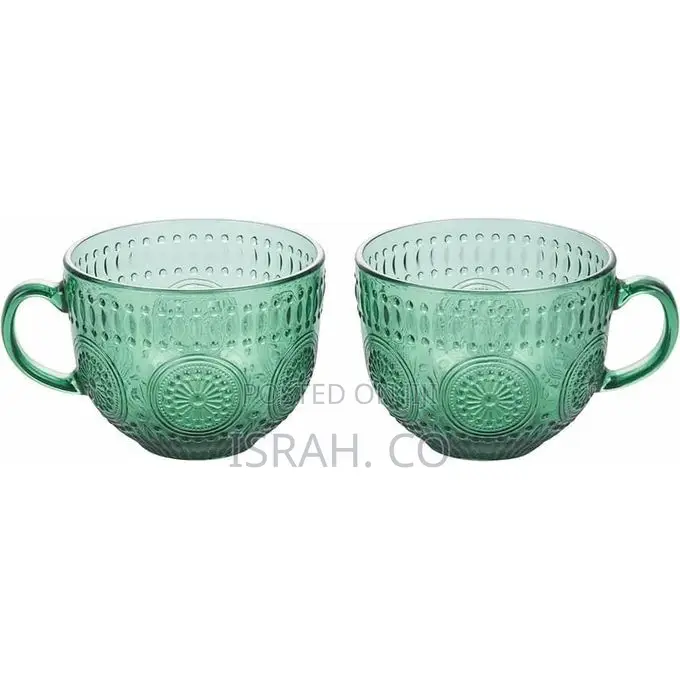 Heat Resistant Glass Cups Coffee Tea Mugs Gift Set -