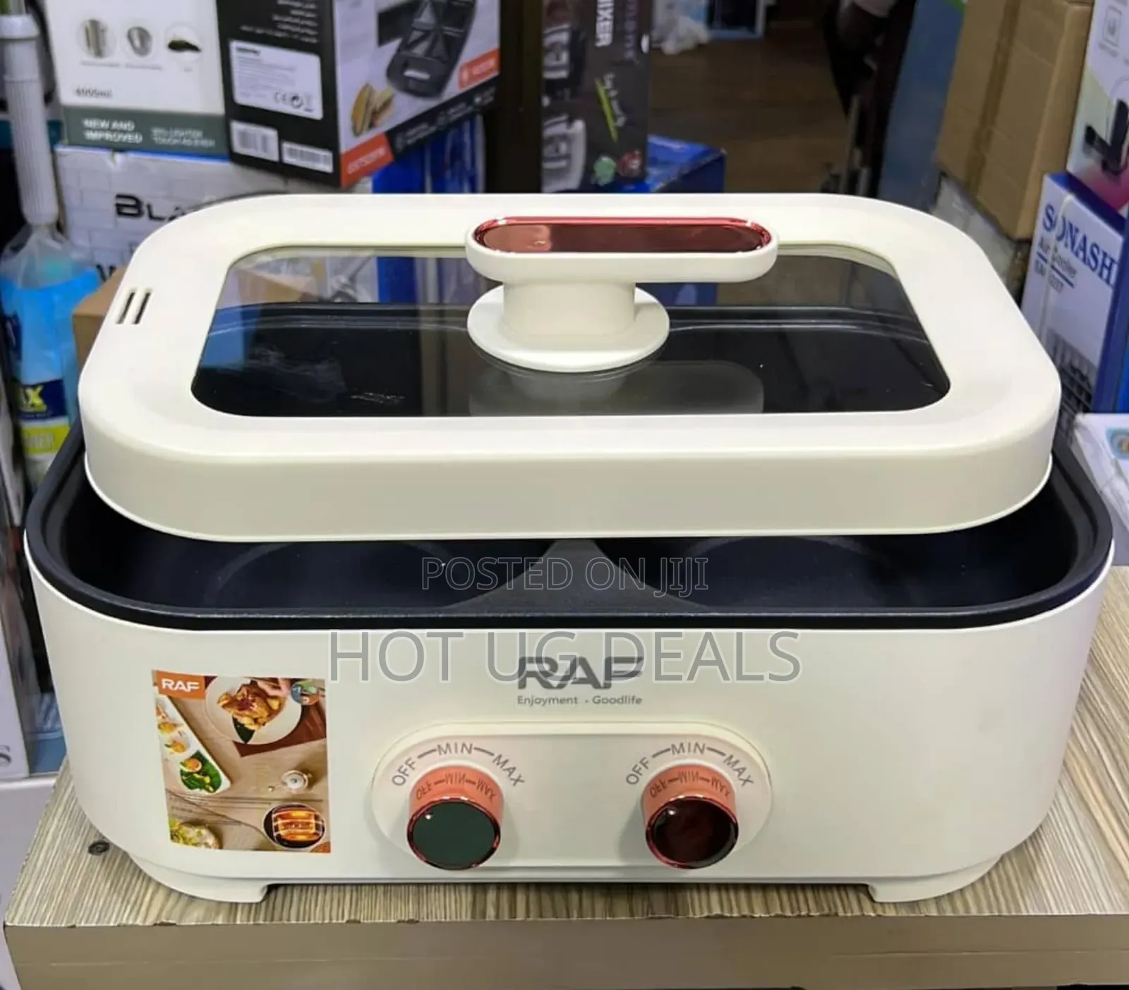 Raf 6l Multifunctional Electric Hot Pot Cooker & Steamer - Cream