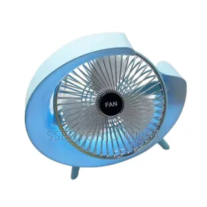 Usb Desk Fan- Silent,Powerful, Rechargeable With Led Light