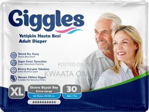 30 Count Giggles Adult Diaper, Sizes( M,L,Xl), Wetness Indicator