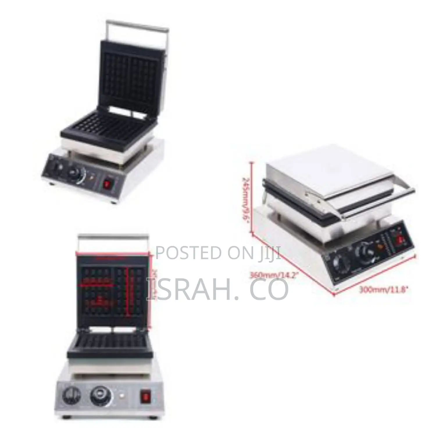 Square Shape 110v1500w Stainless Steel Electric Waffle Maker