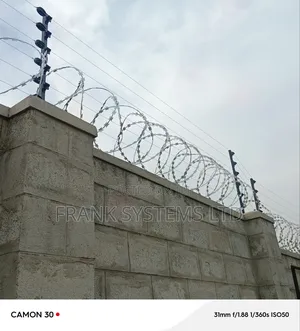 Electric Fences on Wall 100fts by 50fts