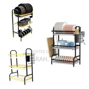 3-Layers Black Gold Kitchen Dish Rack