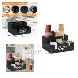 Storage Rack Coffee Tea Bags Shop Cup Holder Grid Storage