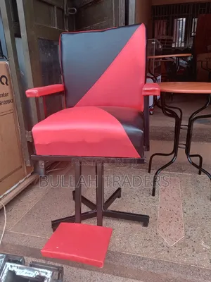 Saloon Barber Chairs Red Black
