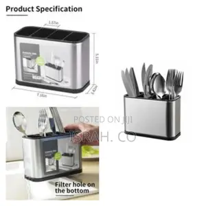Kitchen Utensil Holder, Rustproof Flatware Cutlery Strainer