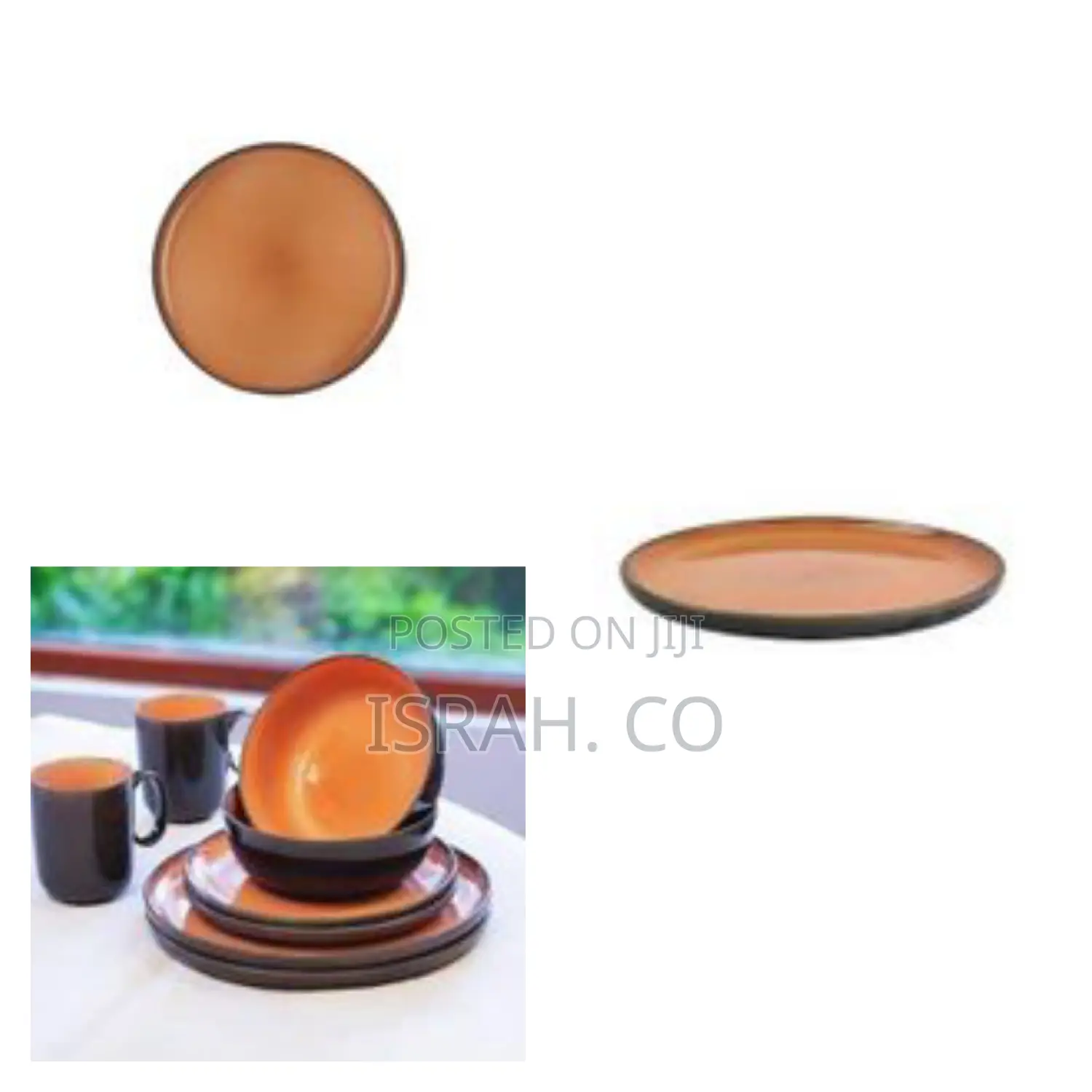 24pcs of Royal Stoneware Plates Bowls Cups Side Dinner Set