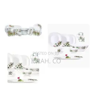 Luminarc Prunier Plates, Cups, Bowls Glass Dinnerware Set,